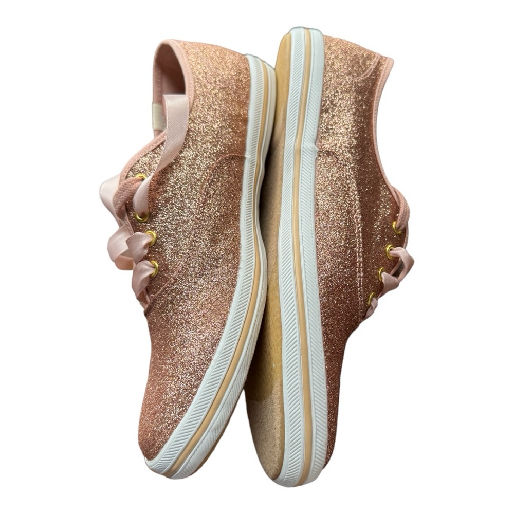 Keds Kids X Kate Spade New York Champion Glitter Youth Sneakers . - Picture 4 of 9